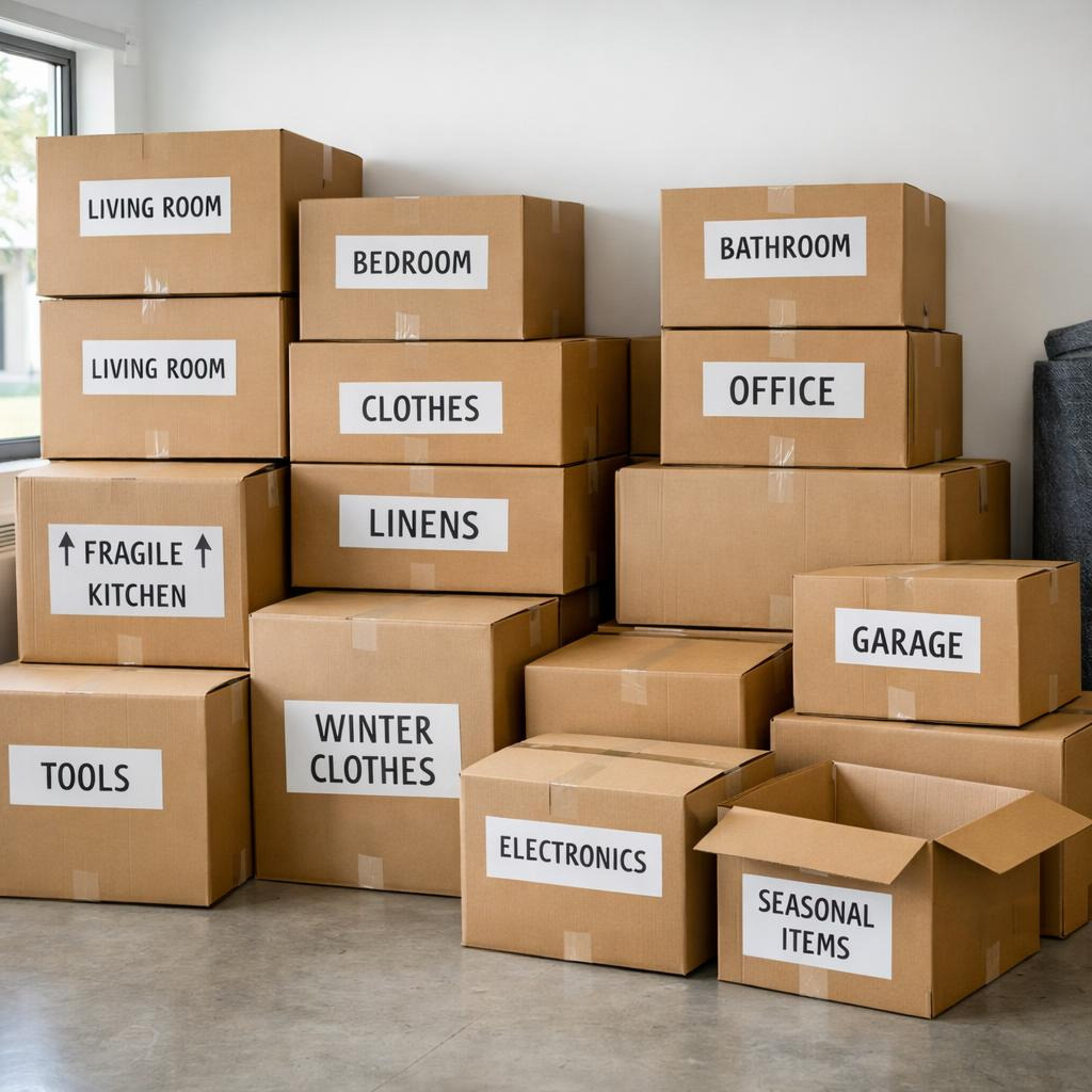Boxes ready for transport