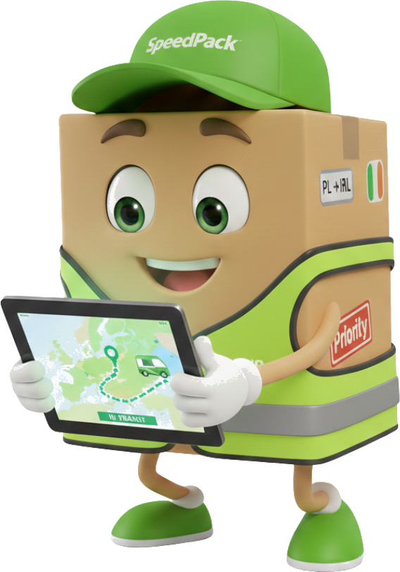 Paczuch pokazuje mapę śledzenia przesyłki